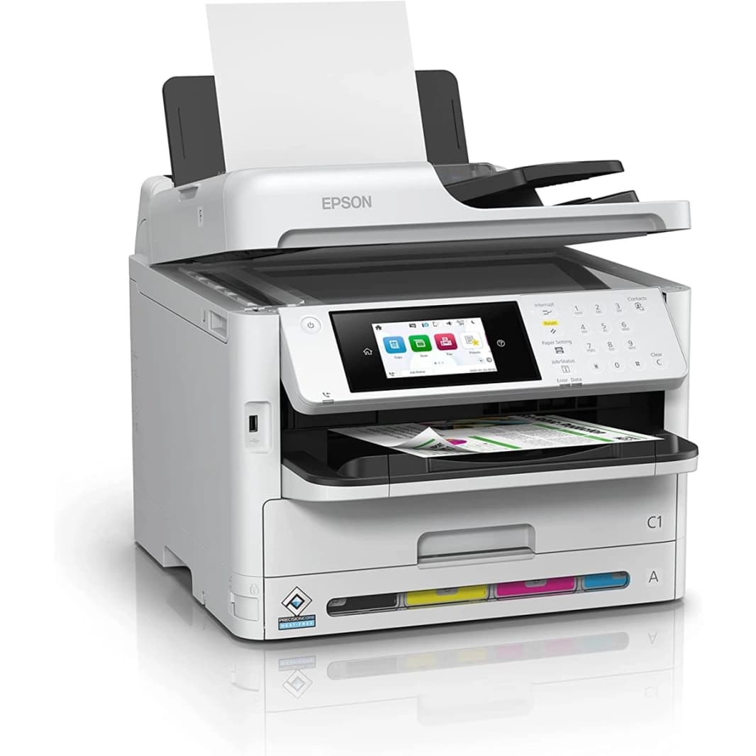طابعة Epson WorkForce Pro WF-C5890DWF 4 في 1 ملونة متعددة الوظائف مزدوجة ولاسلكية وشبكة