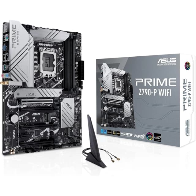 ASUS PRIME Z790-P WIFI 6E DDR5 Intel 13th و 12 Gen ATX Motherboard 3x M.2 Thunderbolt 4 RGB Lighting