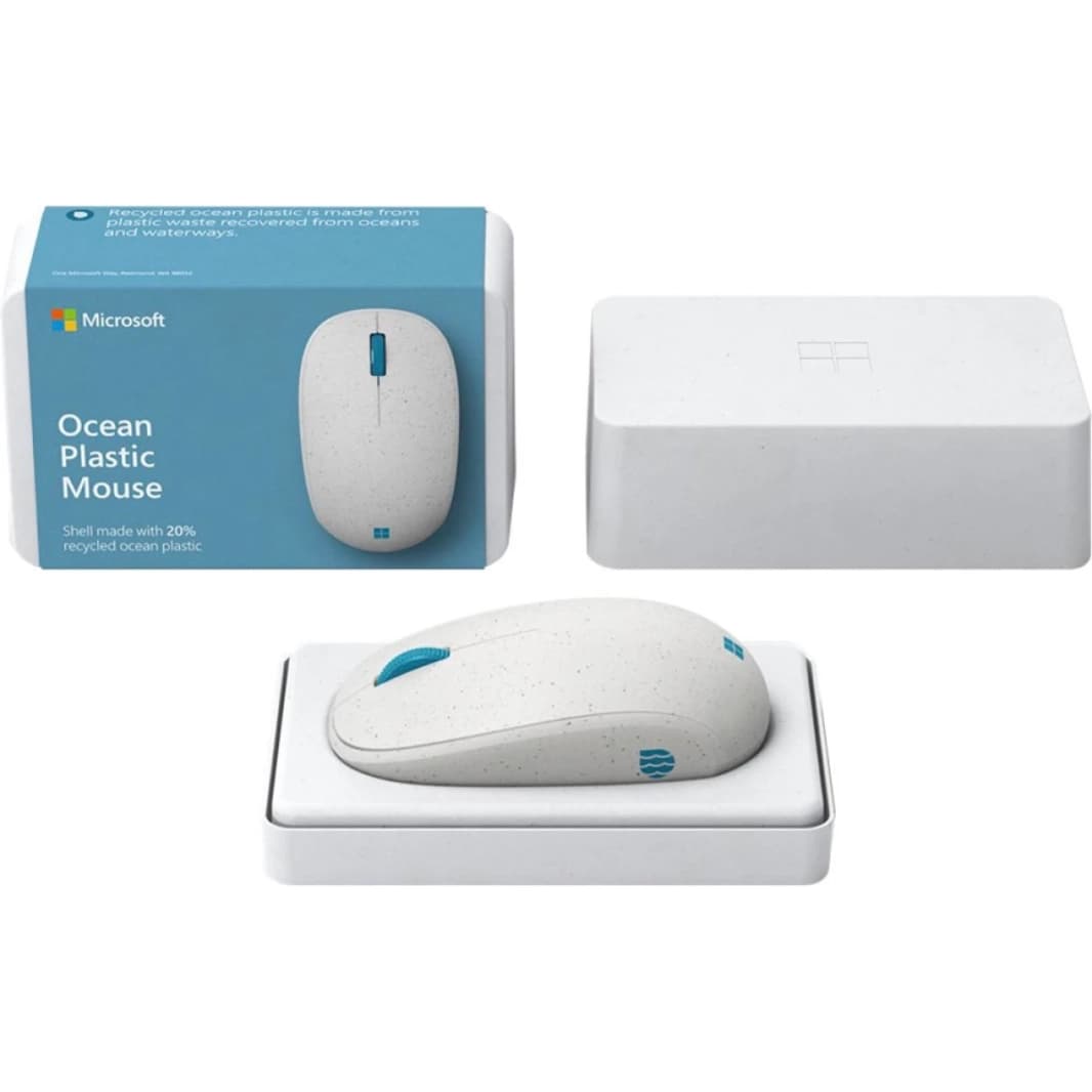 Microsoft Ocean البلاستيك البلوتوث الماوس تصميم مريح يمين / اليد اليسرى نطاق التردد 2.4 جيجا هرتز لنظام التشغيل Windows & Mac