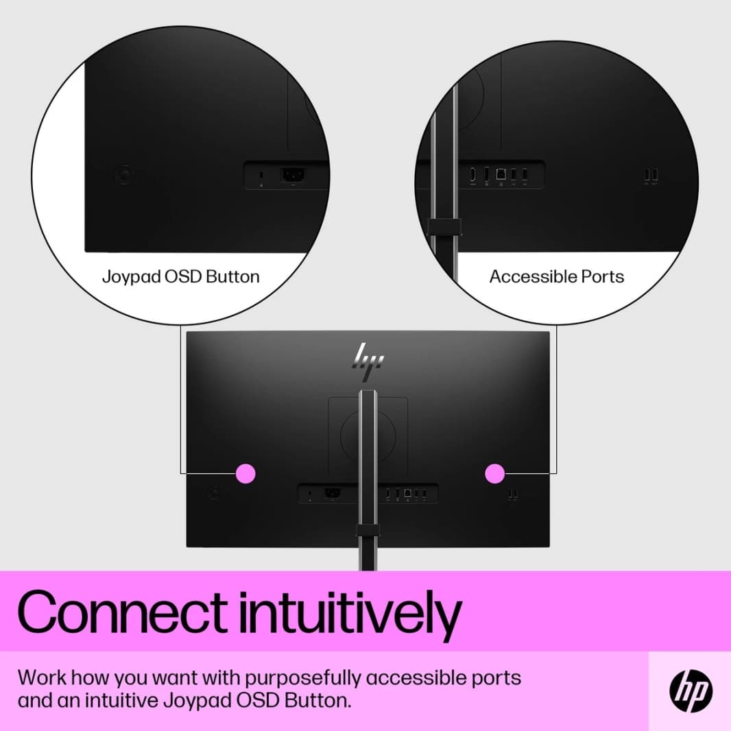 HP E27Q G5 27 "IPS 2K Professional 4-Way Raptable Stand 99 ٪ SRGB 350NITS HP EALE EAGE W/ DISPLAY PORT و HDMI & USB HUB