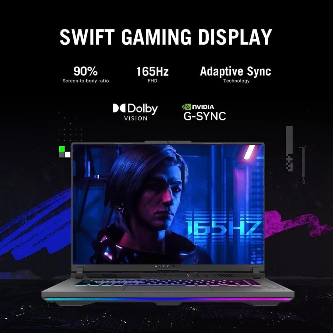 ASUS New Rog Strix G16 (2024) G614JZR 14GEN Intel Core I9 14900HX 24 CORES W/ NVIDIA RTX 4080 12GB DDR6 & 2.5K IPS 240Hz Display - Eclipse Gray
