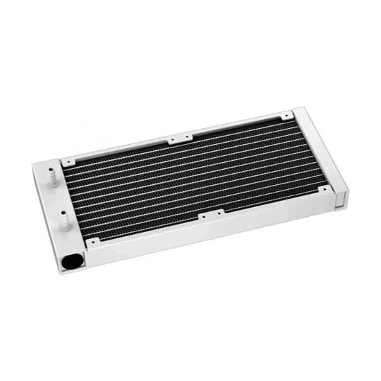 مبرد سائل DEEPCOOL LS520 SE مقاس 240 مم ومروحتين FC120 A-RGB PWM بتصميم مرآة لا نهائية ومبرد سائل AIO لمعالجات Intel وAMD - أبيض