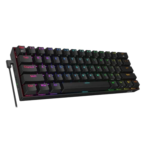Redragon K530 Pro Draconic 60% Bluetooth/2.4Ghz/Wired – Brown Switch