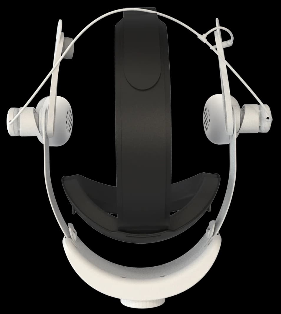 حزام رأس الواقع الافتراضي RGB قابل للتعديل لسماعة الرأس Meta Quest 3 لتقليل ضغط الوجه وبطارية مدمجة 8000 مللي أمبير في الساعة لسماعة الرأس Meta Quest 3 _ أبيض
