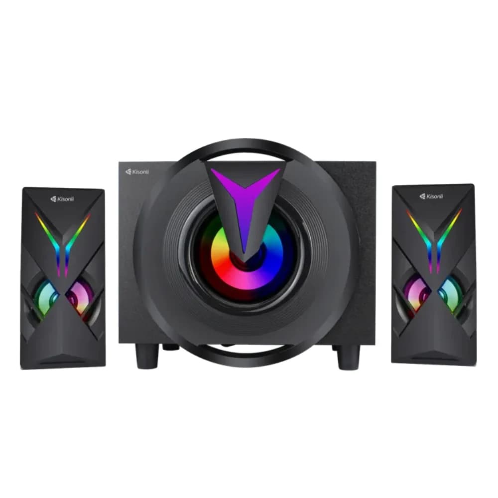 مكبرات صوت Kisonli TM-1000U الإبداعية ذات الطاقة الصوتية 2.1 مكبر صوت مسرح منزلي