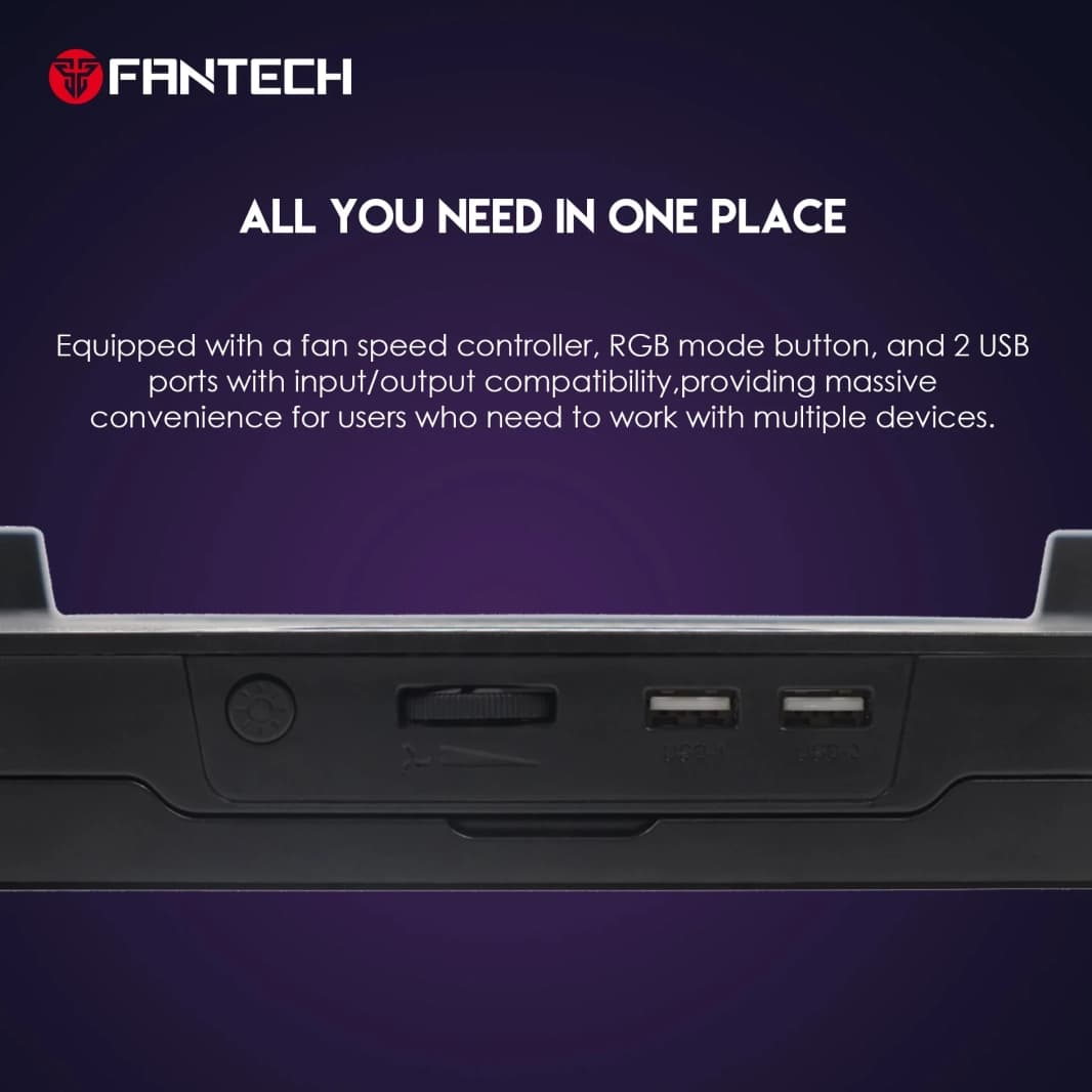 وسادة تبريد الكمبيوتر المحمول Fantech RGB NC20