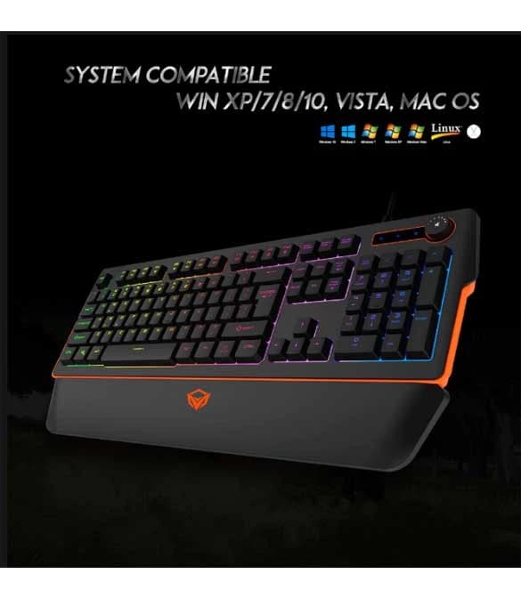 لوحة مفاتيح MeeTion MT-K9520 RGB ذات مسند المعصم المغناطيسي للألعاب