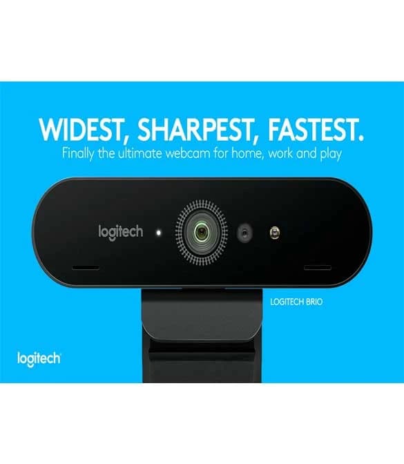 كاميرا ويب Logitech Brio 4K لعقد مؤتمرات الفيديو والتسجيل والبث المباشر