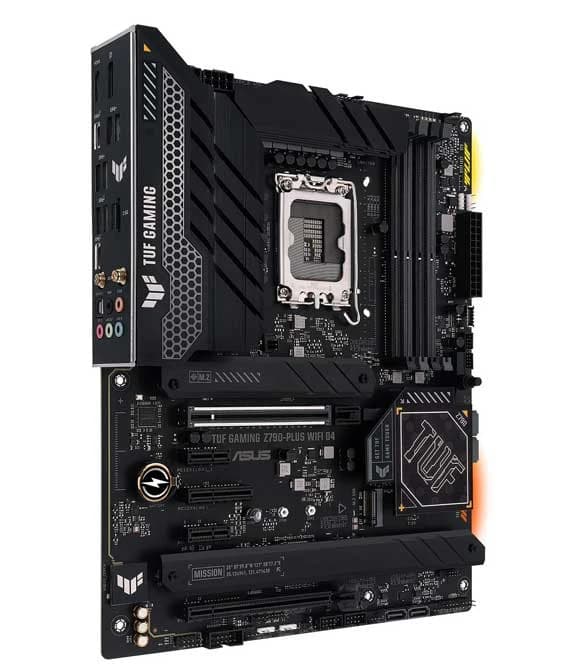 لوحة أم ASUS TUF GAMING Z790-PLUS WIFI D4 LGA 1700 (INTEL® الجيل الثاني عشر والثالث عشر) ATX GAMING (PCIE 5.0، DDR5، 4XM.2 SLOTS، 16+1 DRMOS، WiFi 6، 2.5GB LAN، منفذ USB 3.2 GEN 2 TYPE-C® الأمامي، Thu