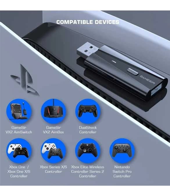 محول لوحة المفاتيح والماوس اللاسلكي GameSir VX