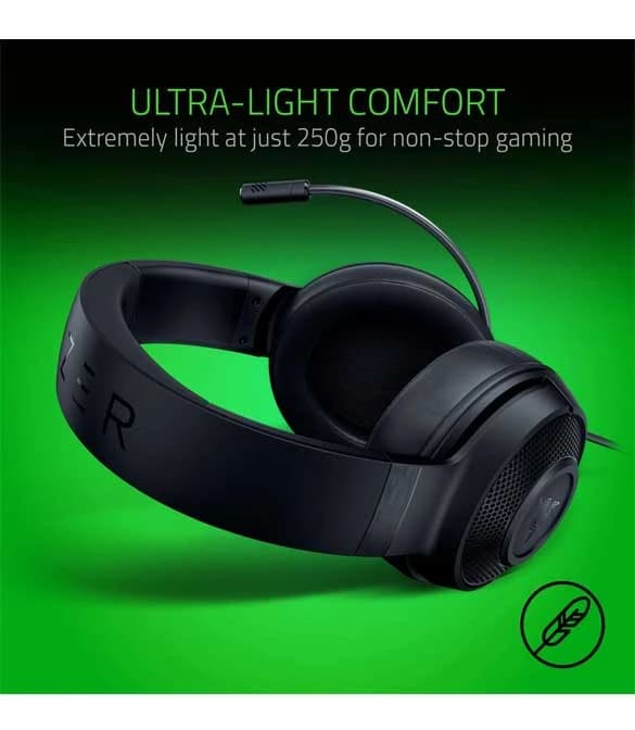 سماعة Razer Kraken X مقاس 3.5 ملم - أسود