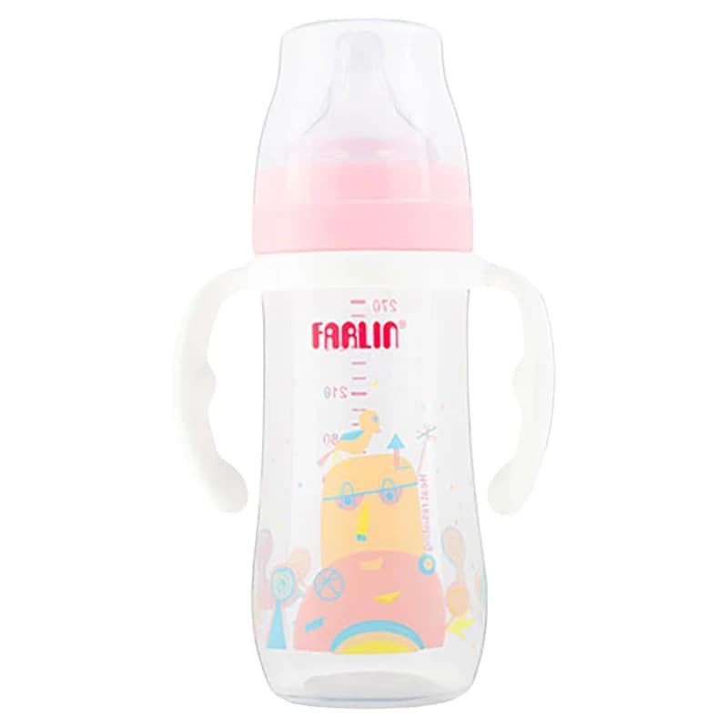 زجاجة رضاعة FARLIN Silky Purse The Soft Perfection بمقبض للأطفال من سن 0 أشهر فما فوق