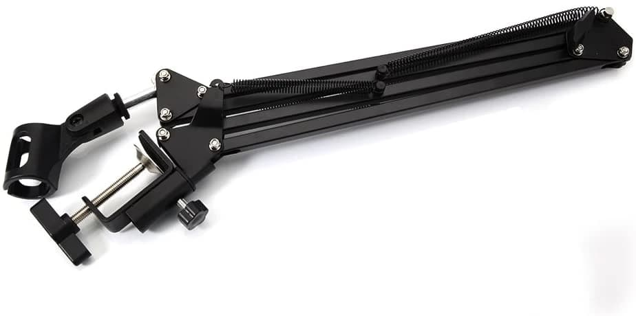 Professional Recording Microphone Stand Studio Condenser Microphone Suspension Boom Scissor Mic Arm Stand Black