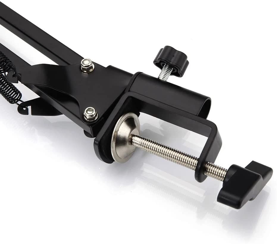 Professional Recording Microphone Stand Studio Condenser Microphone Suspension Boom Scissor Mic Arm Stand Black