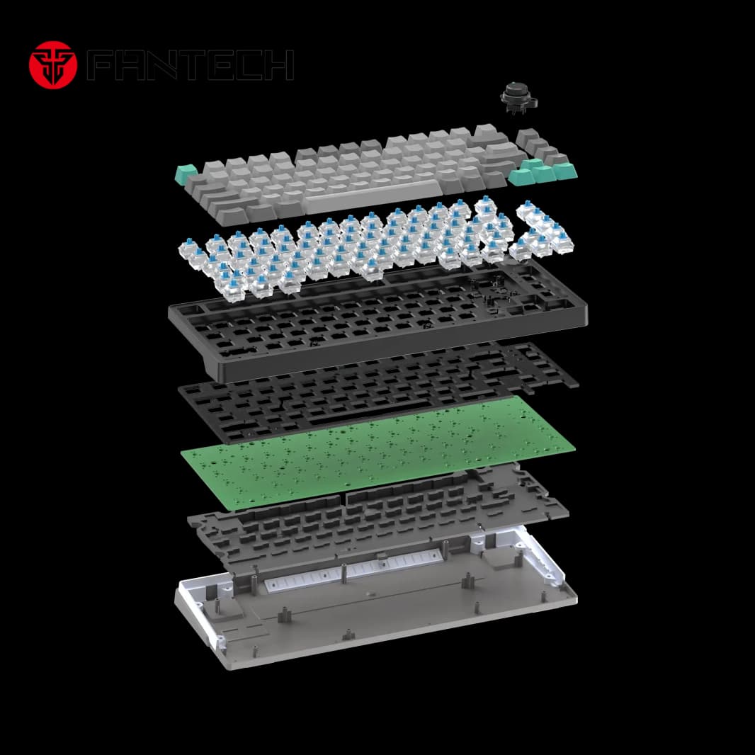 لوحة مفاتيح الألعاب الميكانيكية اللاسلكية FANTECH ATOM PRO83 MK913 – اتصال ثلاثي الأوضاع – إصدار STELLAR MERCURY