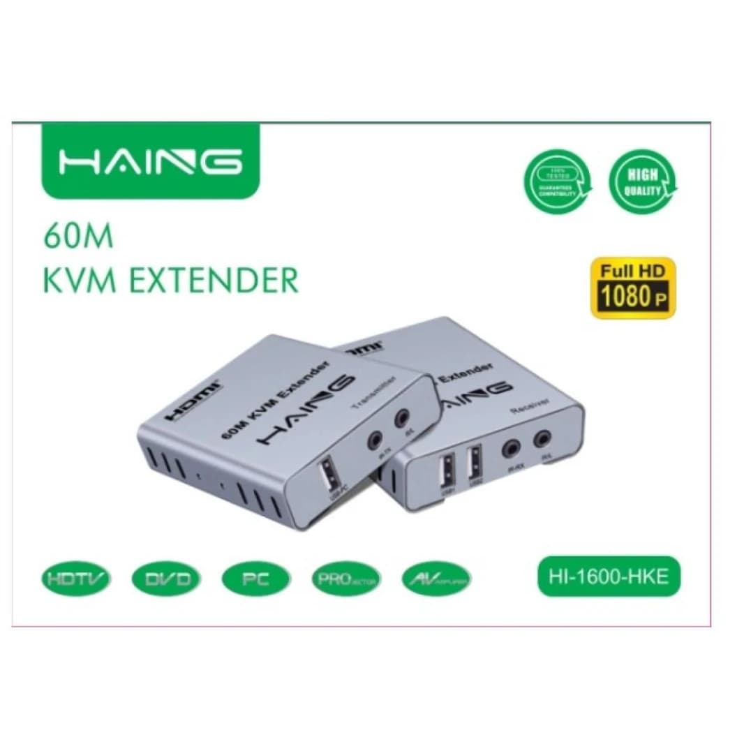 موسع HDMI HAING HI-1600-HKE مع USB KVM 60M 1080P