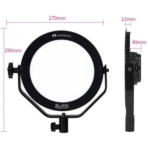 مصباح LED ناعم ثنائي اللون من FalconEyes RL-18VC 3200-5600k