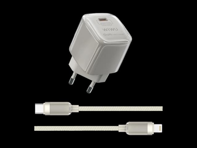شاحن WIWU Wi-U016 Jello GaN مع كابل Lightning