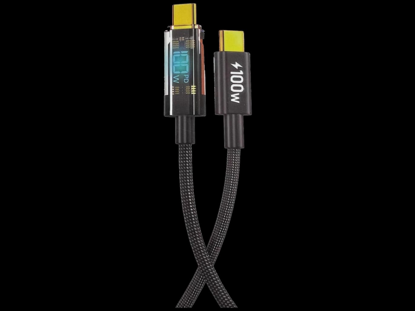 كابل بيانات شاشة LCD LX-CB827 بقوة 100 واط من Moxom لنوع C 5A