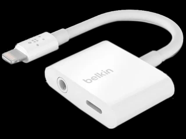 كابل وشاحن Belkin RockStar Lightning إلى 3.5 ملم للصوت