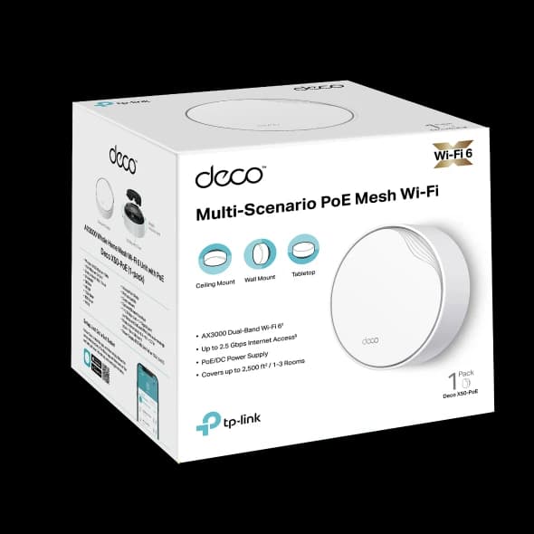TP-Link Deco X50-PoE | نظام AX3000 Whole Home Mesh WiFi 6 مع PoE