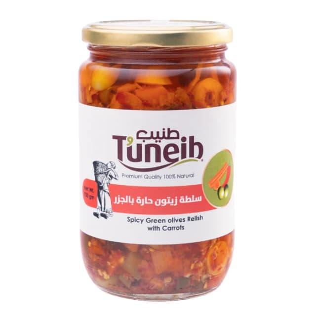 تونيب زيتون أخضر حار مع الجزر 700 جرام