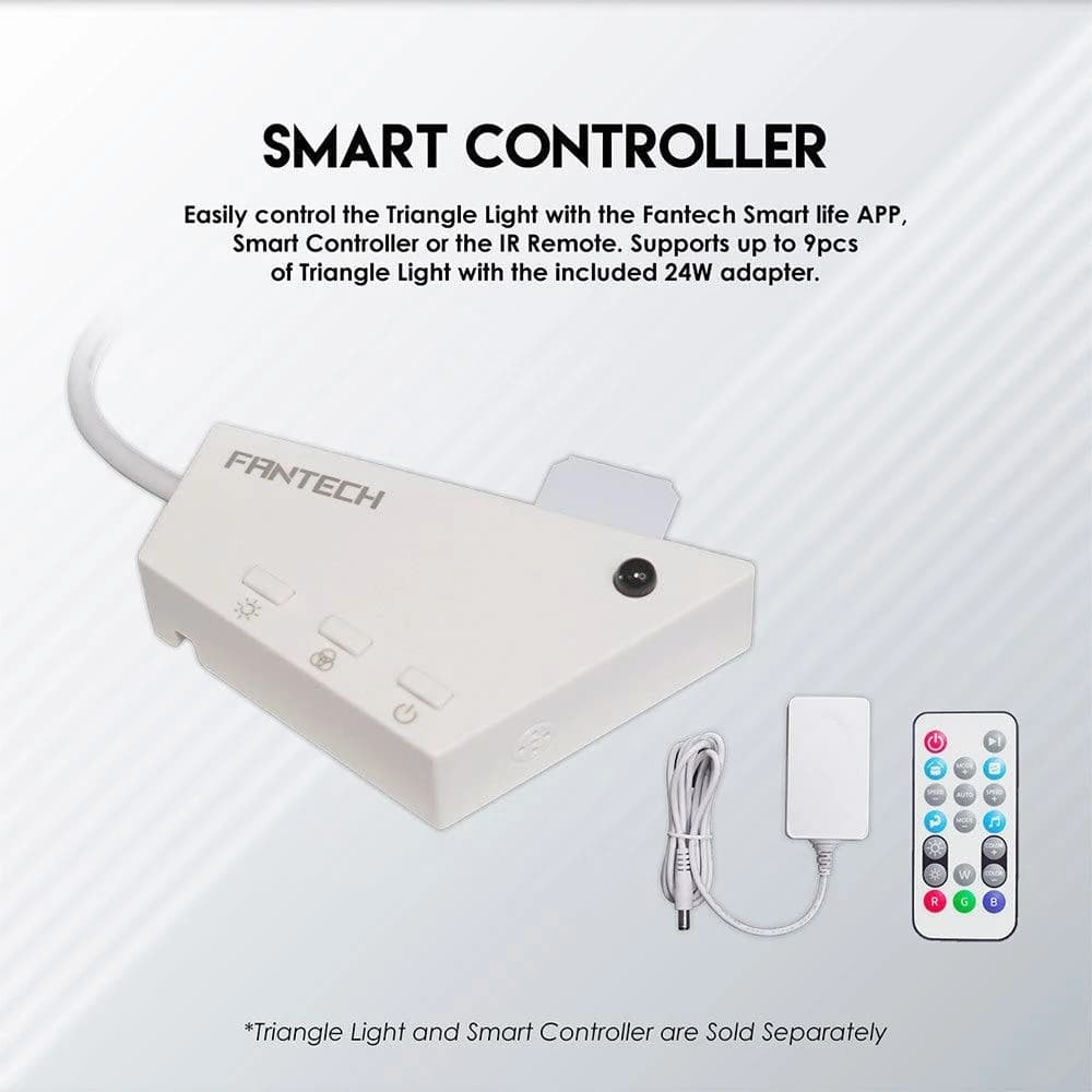مجموعة لوحات إضاءة مثلثية ذكية RGB من Fantech SLP0103 + LA1ALP 3 قطع
