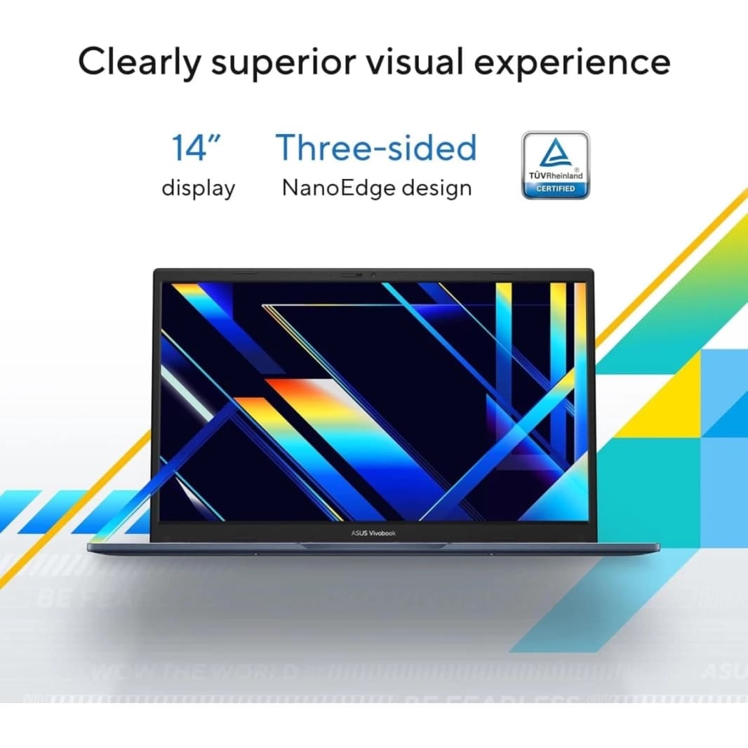 ASUS NEW Vivobook 14 (2023) X1404VA جديد، معالج Intel Core i5 من الجيل الثالث عشر، 10 أنوية، رفيع وخفيف الوزن، درجة عسكرية (مخصص) - أزرق هادئ