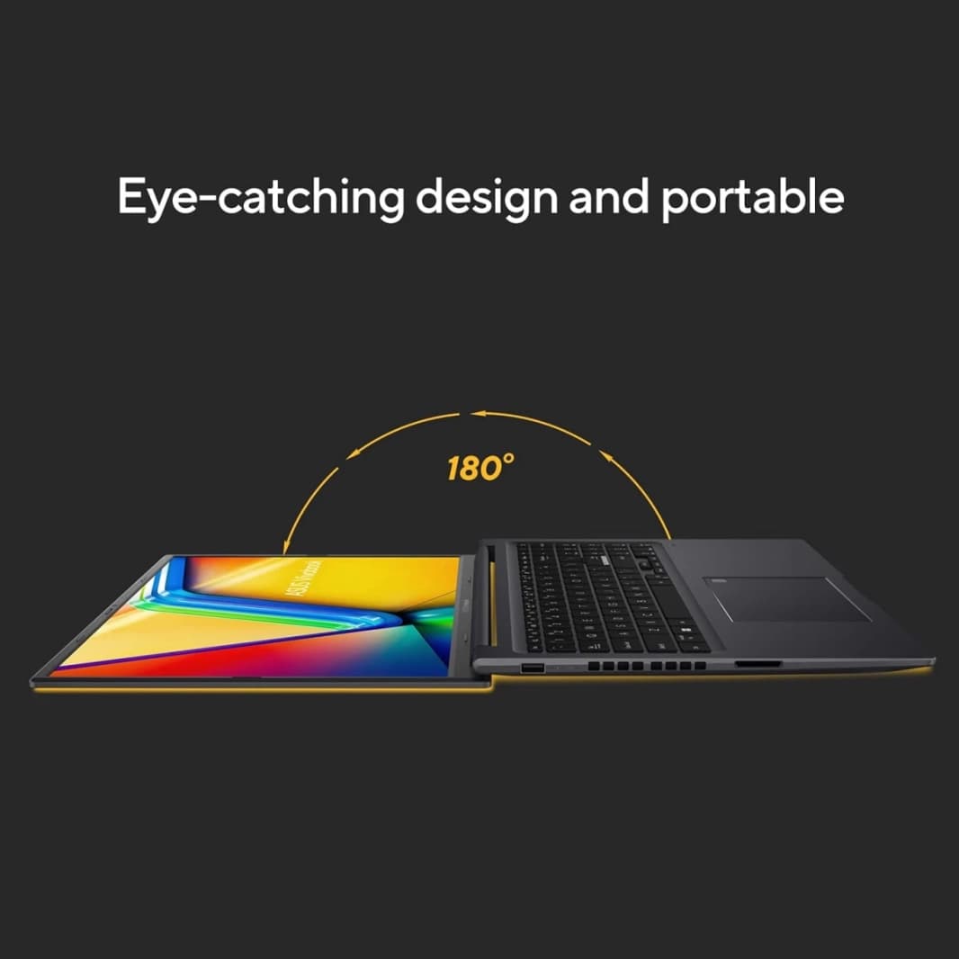 ASUS Creator Series Vivobook 16X (2023) K3605ZF معالج Intel Core i5 12500H 12-Cores عالي الأداء من الجيل الثاني مع شاشة Nvidia RTX 2050 4GB و144 هرتز (مخصص) - أسود