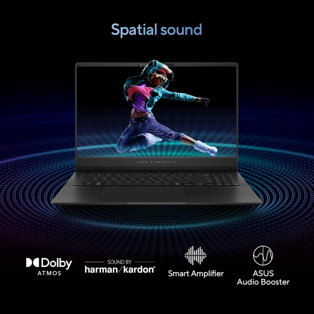 كمبيوتر ASUS Vivobook S 14 Copilot+ (2024) S5406 Intel Core Ultra 9 H-Serise قوي 16 نواة مع بطارية كبيرة وشاشة OLED - أسود محايد
