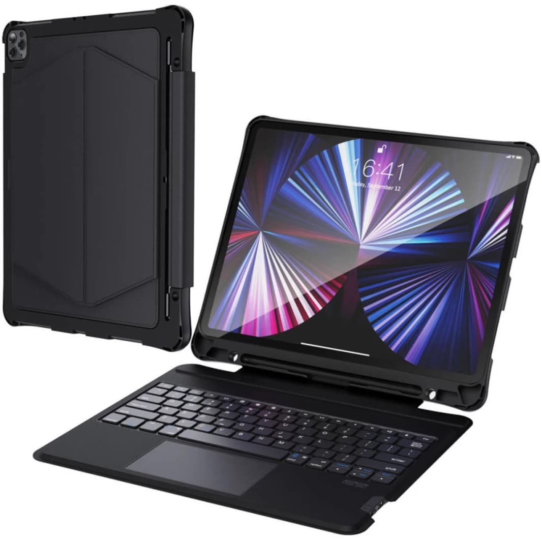 Choetech BH-015 Wireless Keyboard Case for iPad 12.9" Arabic / English Layout (Black)