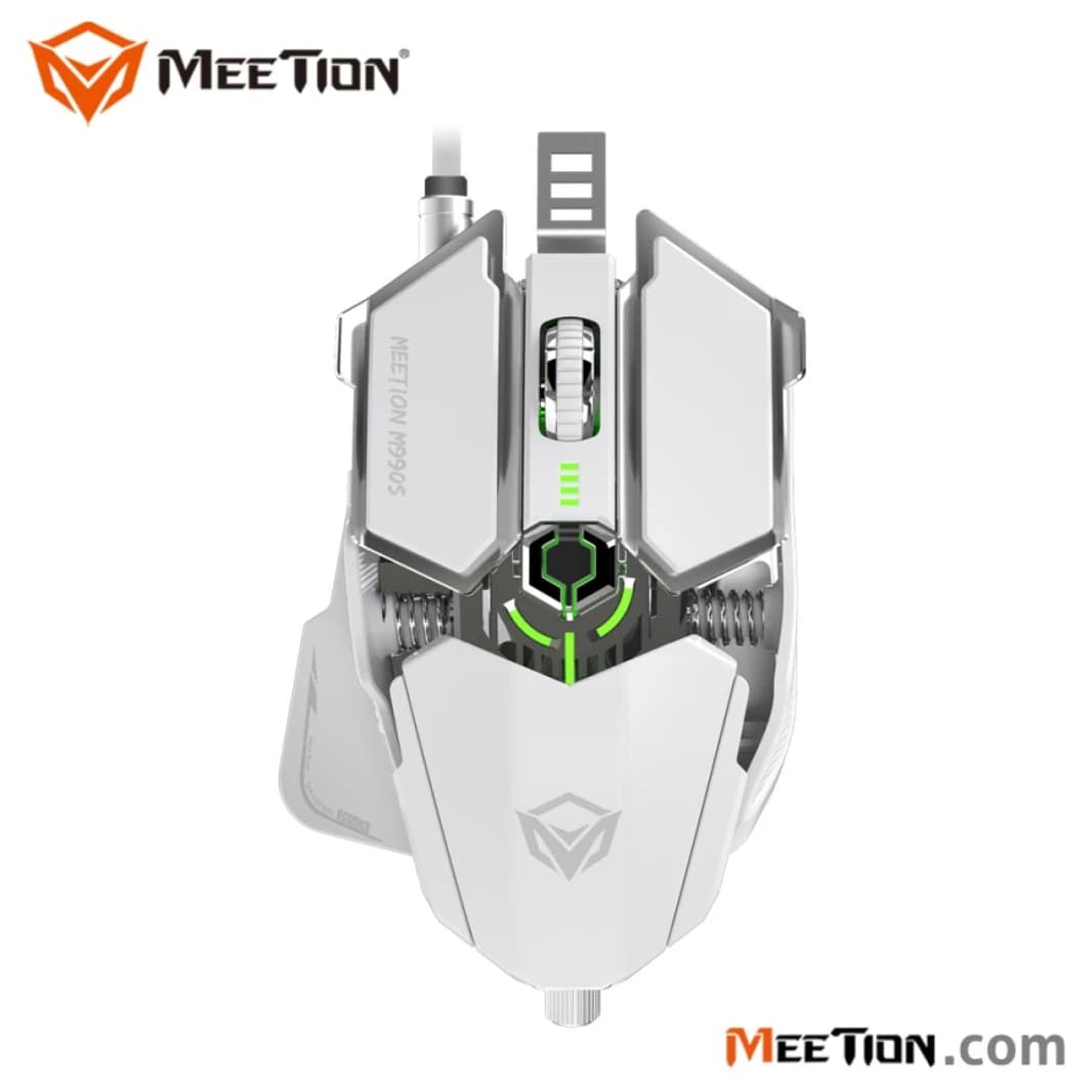 ماوس الألعاب MeeTion MT-M990S RGB القابل للبرمجة - أبيض