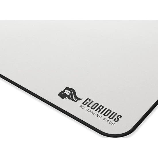لوحة ماوس للألعاب GLORIOUS 3XL PRO (122x60CM) بحواف مخيطة من القماش مقاس 3 مم - كبيرة - بيضاء