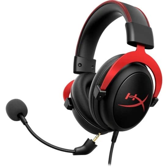 سماعة رأس للألعاب HYPERX CLOUD II بصوت محيطي افتراضي 7.1 لأجهزة الكمبيوتر/PS4/PS5/XBOX/الأجهزة المحمولة - أحمر