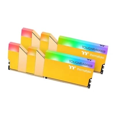 ذاكرة TOUGHRAM RGB DDR4 من THERMALTAKE 3600MHZ سعة 16 جيجابايت (8 جيجابايت × 2) - باللون الذهبي