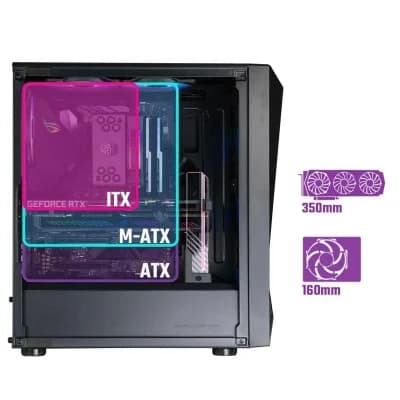 علبة ألعاب COOLER MASTER CMP 520 ARGB MID TOWER من الزجاج المقسّى
