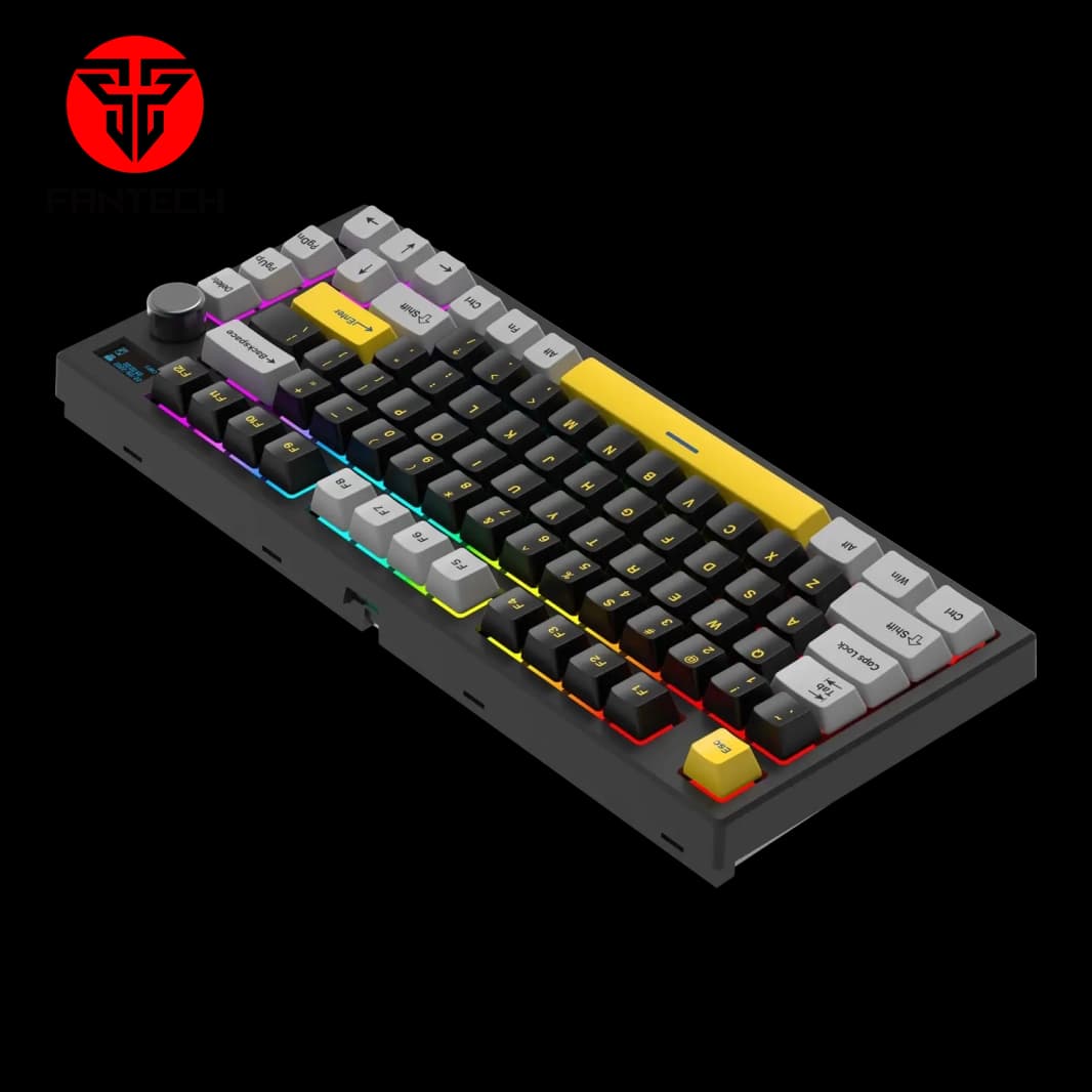 لوحة مفاتيح الألعاب الميكانيكية المعيارية FANTECH MAXFIT81 MK910 VIBE EDITION VIBRANT UTILITY RGB ذات التوصيلات ثلاثية الأوضاع (أغطية مفاتيح PBT)