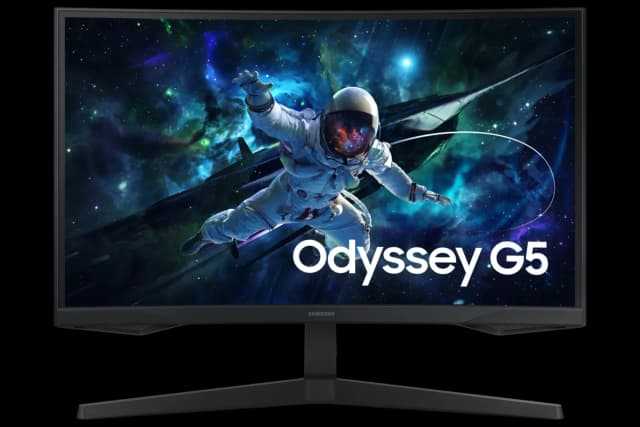 شاشة الألعاب المنحنية SAMSUNG Odyssey G5 G55C مقاس 32 بوصة بدقة QHD 2K ومعدل تحديث 165 هرتز ووقت استجابة 1 مللي ثانية