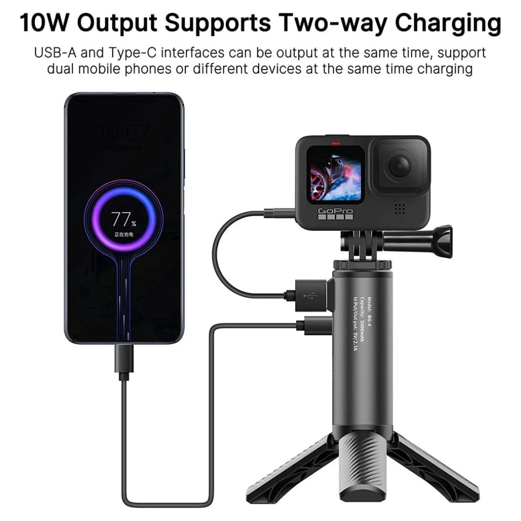 Ulanzi BG-4 Powered Hand Grip for GoPro, 5000mAh