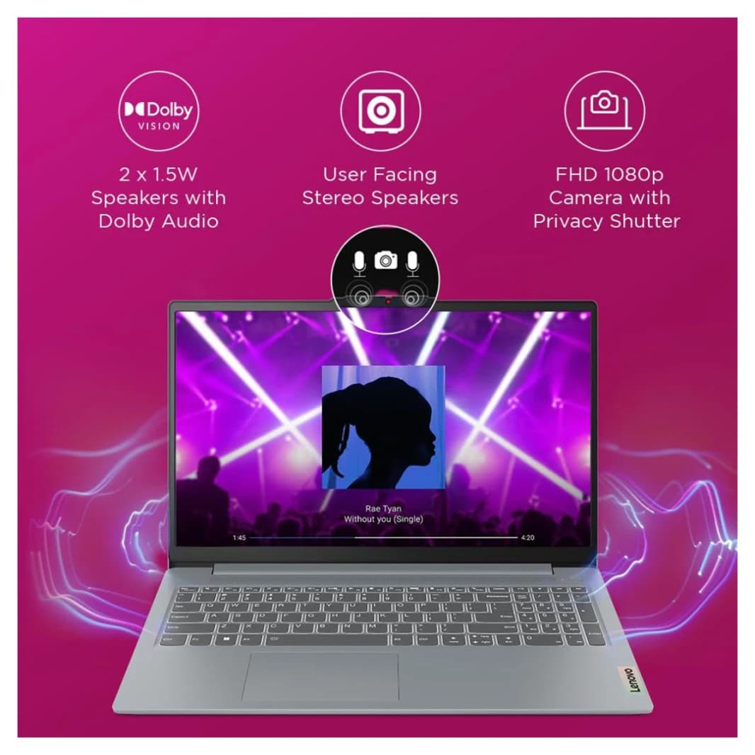 Lenovo IdeaPad Slim 3 15IRU8 | 13th Gen Intel Core i3-1315U, 8GB DDR5, 256GB SSD, 15.6" FHD 250 nits, Thin & Light Laptop