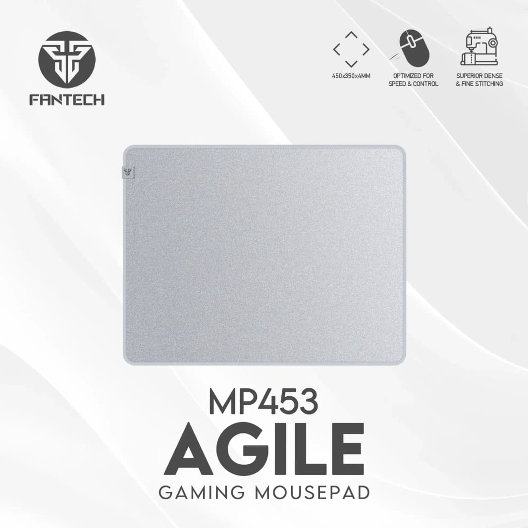 FANTECH AGILE MP453 (450 x 350 x 3mm) ANTI-SLIP BASE GAMING MOUSE PAD - GREY
