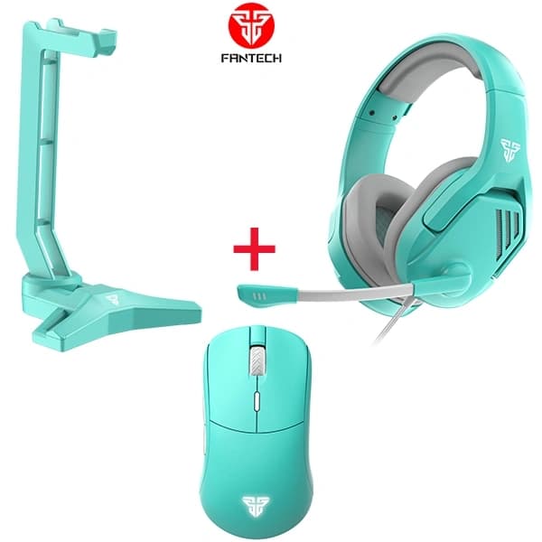 FANTECH MINT EDITION BUNDLE HEADSET + HEADSET STAND + GAMING MOUSE