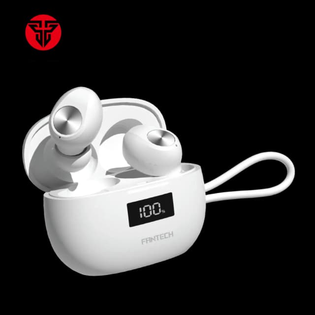 سماعات أذن FANTECH WAVE 14 TW14 اللاسلكية الحقيقية - بيضاء