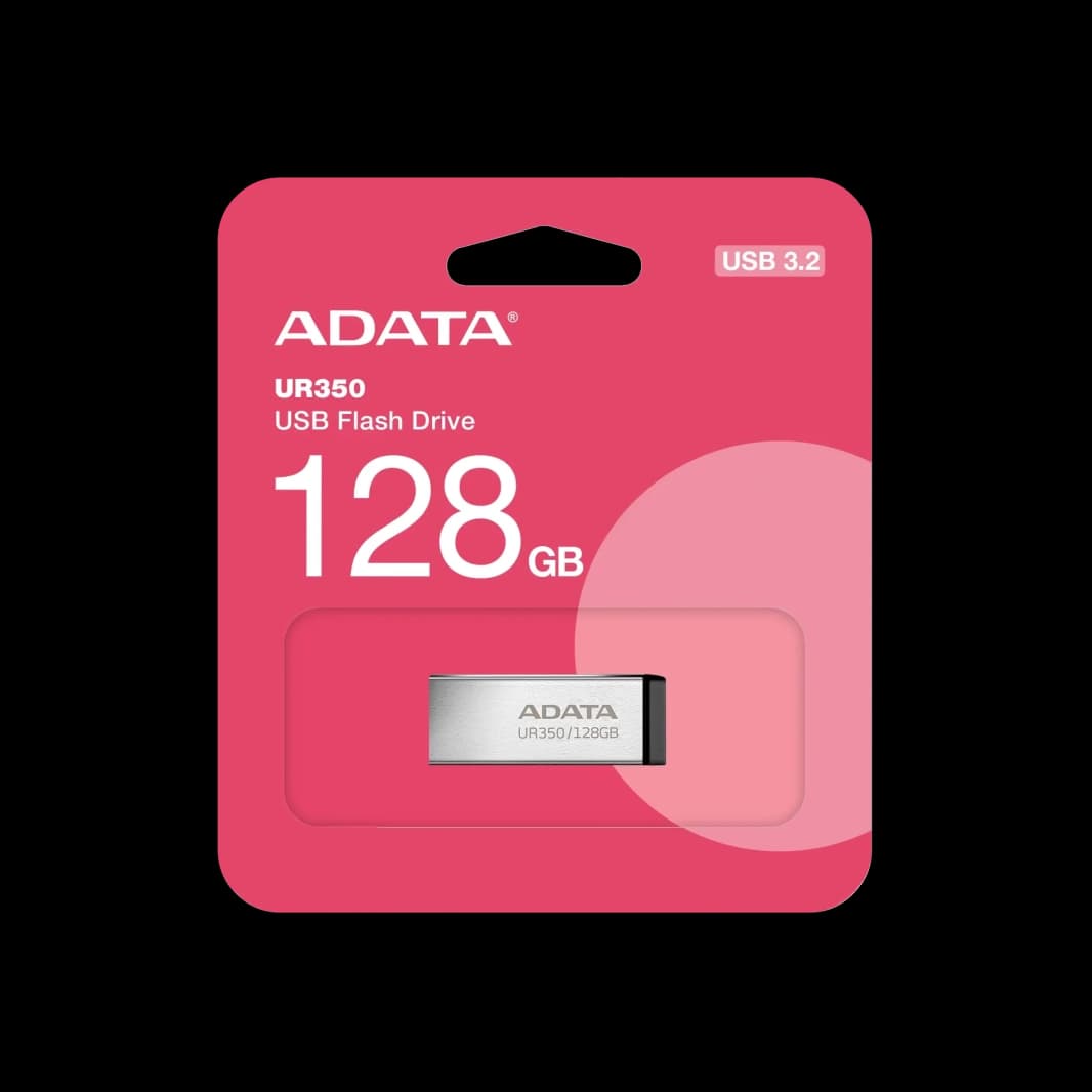 فلاشة USB ADATA UR350 سعة 128 جيجابايت - أسود (معدني)
