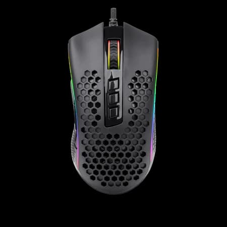 ماوس الألعاب Redragon M808 Storm خفيف الوزن RGB، 85 جرامًا، هيكل قرص العسل فائق الخفة