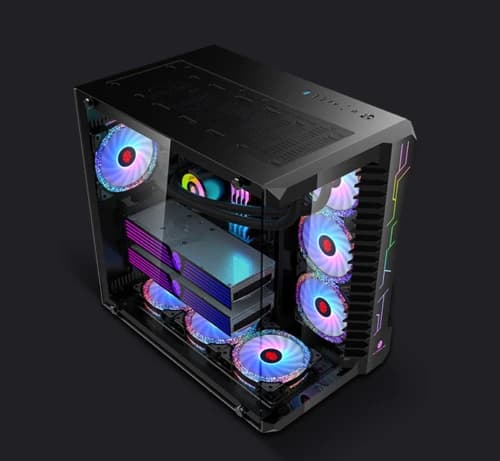 Robin III Gaming desktop Computer PC Case ATX Mid Tower Tempered glass panel