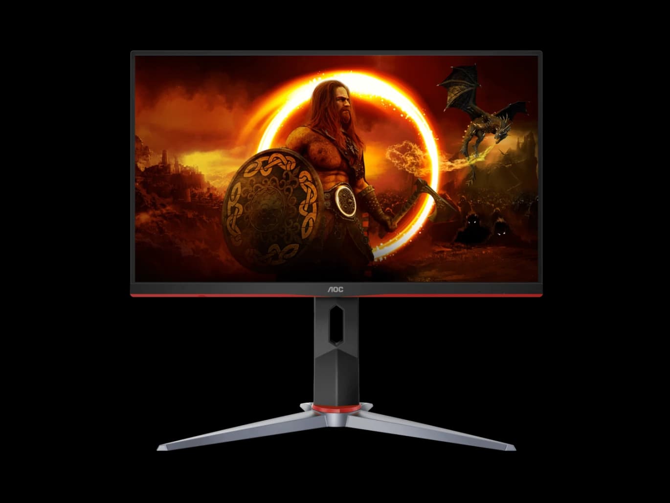 AOC 24G2SP 23.8 "1920 × 1080 (FHD) IPS 165Hz 1MS HDMI 1.4 \ DP 1.2 شاشة مسطحة للألعاب مع موقف قابل للتعديل (تعديل الارتفاع ، دوار ومحور) و NVIDIA G-SYNC