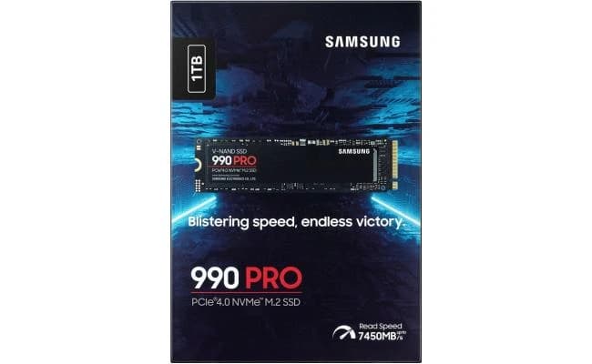 Samsung 990 PRO 1TB PCIe 4.0 NVMe M.2 SSD-Sequential Read/Write (7450/6900 MB/s)