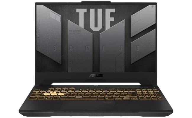 كمبيوتر محمول للألعاب ASUS TUF Gaming A15 مقاس 15.6 بوصة FHD بمعدل تحديث 144 هرتز وشاشة IPS ومعالج AMD Ryzen 7 7435HS وبطاقة رسومات Nvidia RTX 2050 سعة 4 جيجابايت GDDR6 وذاكرة وصول عشوائي DDR5 سعة 8 ج