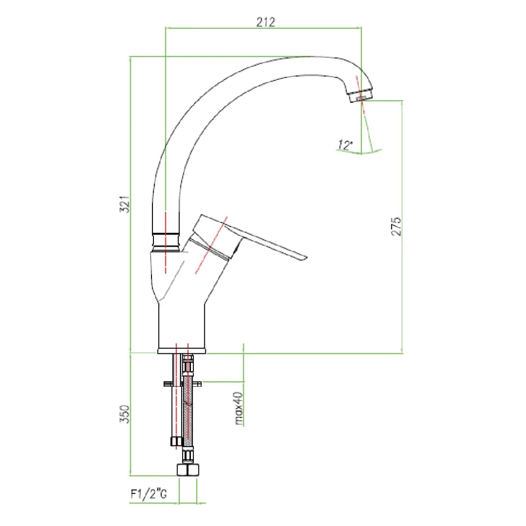 Fiore Sink Mixer 81CR4319